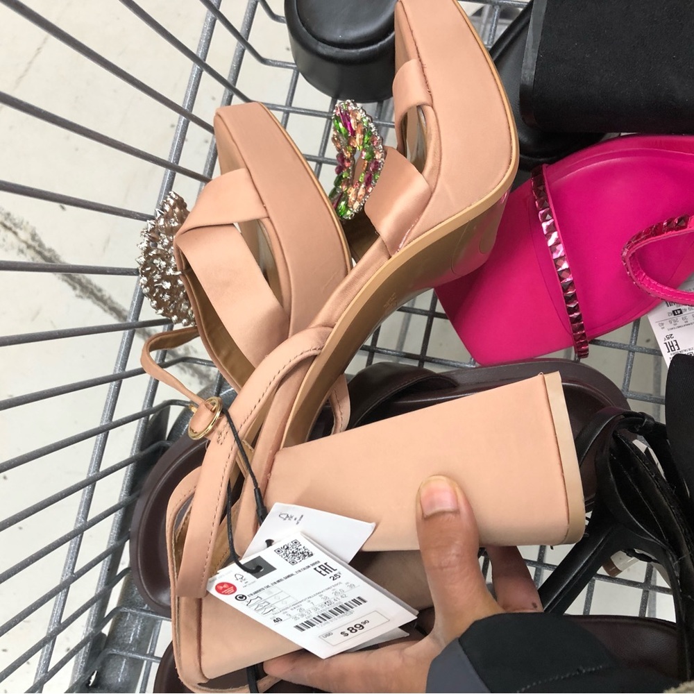 Zara Rhinestone Platform Heels - Picture 6 of 16